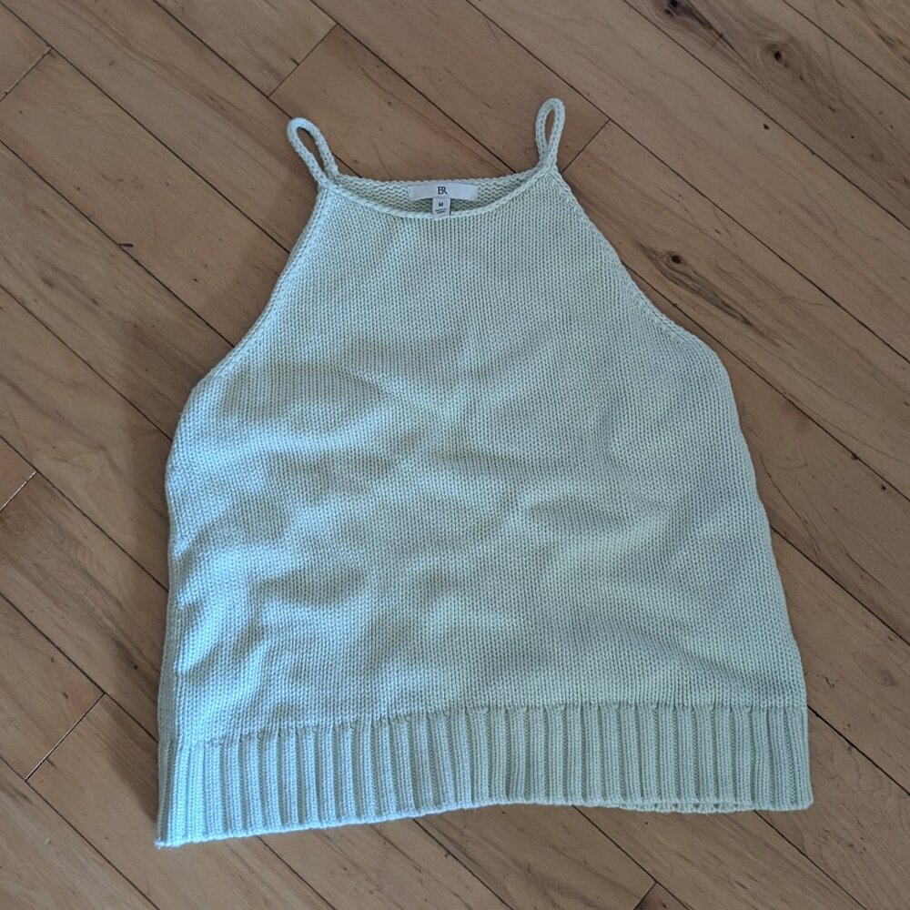 Green Knitted Sleeveless Top